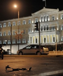 griechisches parlament nach anschlag am 9.01.2010