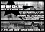 Konzert 21. April mit Calavera/Nergal (CMR) + Drowning Dog/DJ Malatesta + Acero Moretti im KomaF/Køpi