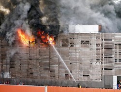Brand im Bahnhof Tiburtina in Rom am 24. Juli 2011