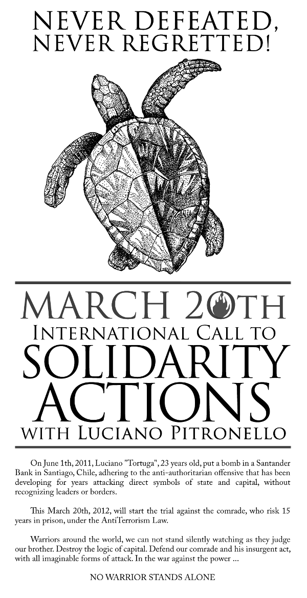 In solidarity with Luciano "Tortuga" Pitronello