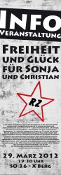 Infoveranstaltung - Freiheit und Glück für Sonja und Christian am 29. März in Berlin