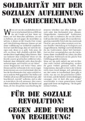 Solidarität mit der sozialen Auflehnung in Griechenland - Poster von der Strasse