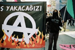 anarchistische Demo in Istanbul am 1. Mai 2012