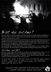 Bist du sicher? - Poster gegen Bullen