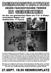 Berlin: Demonstration am 27. September in Solidarität mit den antifaschistischen Kämpfen in Griechenland