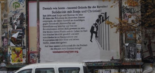 solidarische Plakatwand für Sonja Suder und Christian Gauger in Hamburg