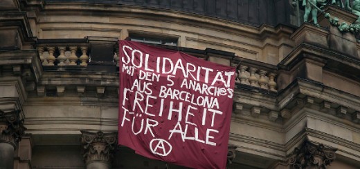 Solidarität mit den 5 Festgenommenen in Barcelona-Spanien in Berlin